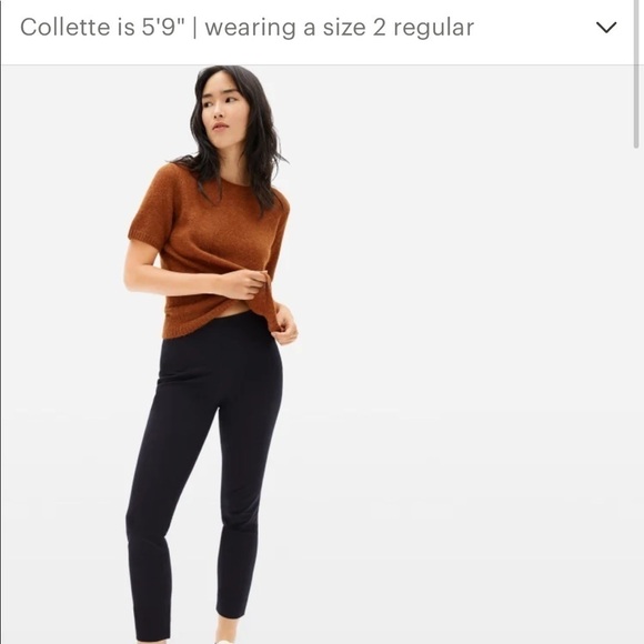 Everlane Pants - Everlane side zip stretch cotton pants in black